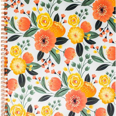 Grand Carnet, Floral Orange