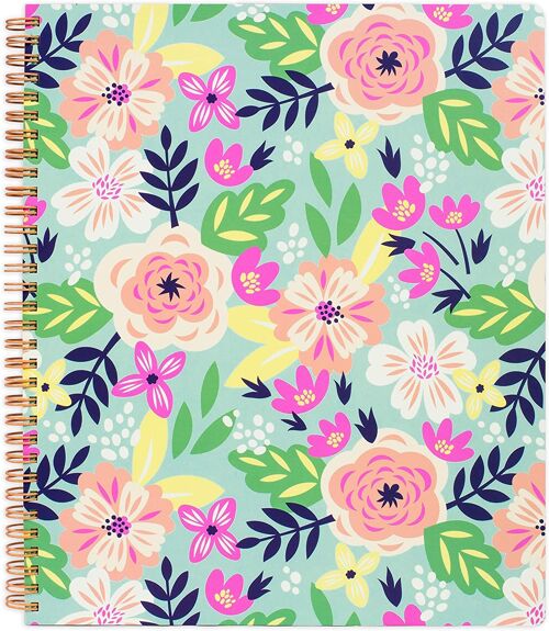 Mini Notebook, Mint Floral