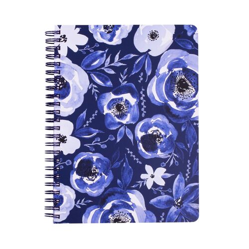 Mini Notebook, Blue Watercolor