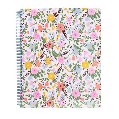 Cuaderno grande, flores silvestres