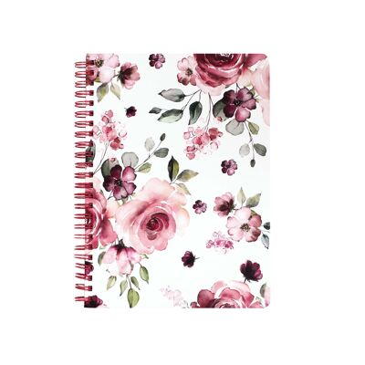 Mini-Notizbuch, Rosenblüten
