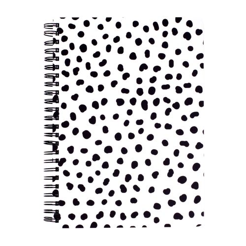 Mini Notebook, Black Dots