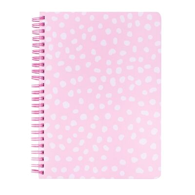 Mini cuaderno, punto rosa
