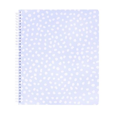 Large Notebook, Light Blue Dots