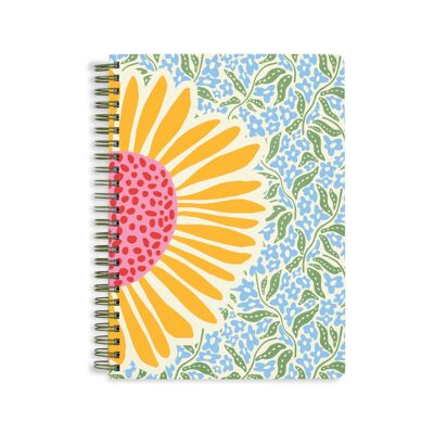 Mini cuaderno, girasoles