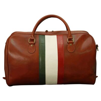 Leather holdall - Burnt brown