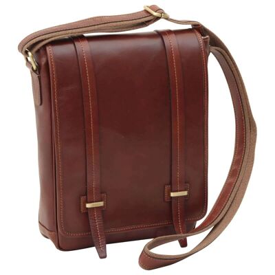 Messenger with double magnetic closure. Brown