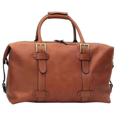 Cowhide travel bag. Colonial Brown