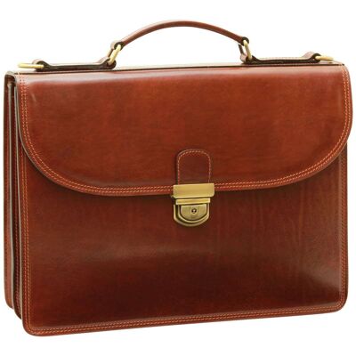Cowhide briefcase. Brown