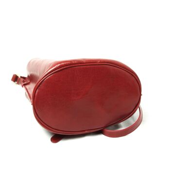 Sac bandoulière en cuir - rouge 8