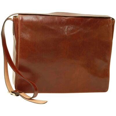 Leather Messenger. Brown