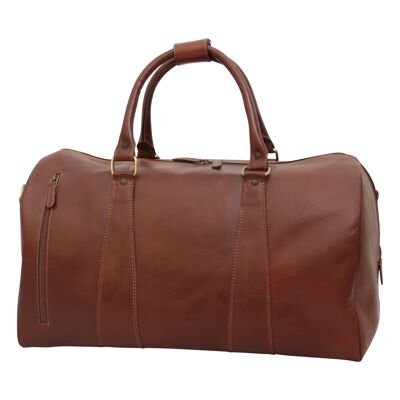 Leather travel bag - brown