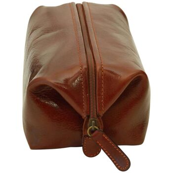 Trousse de beauté en cuir. marron 8