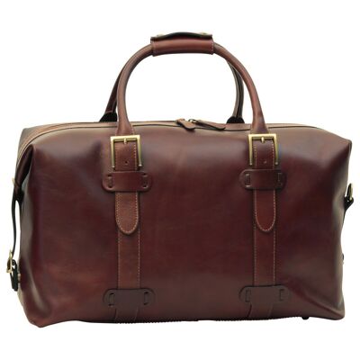 Cowhide travel bag. Brown