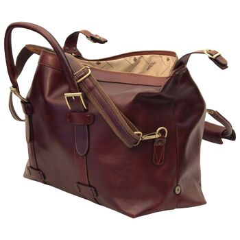 Sac de voyage en cuir de vache. marron 4