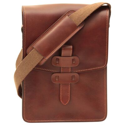 Leather Messenger. Brown