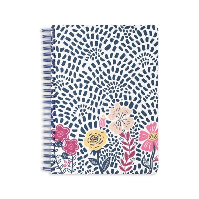 Mini cuaderno, mosaico floral