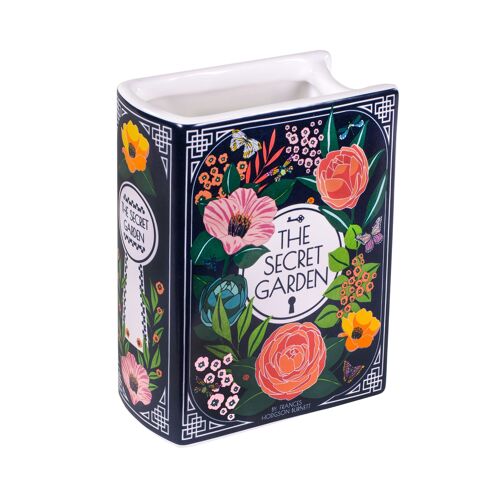 Book Vase, Secret Garden/Colorful Bloom