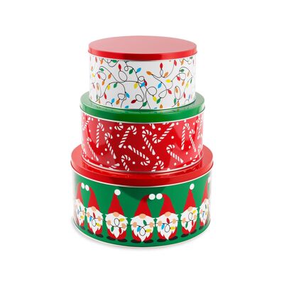 Cookie Tins, Christmas Joy (Set of 3)