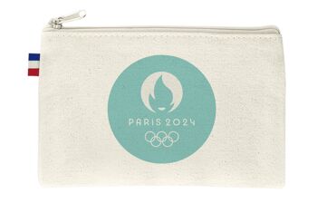 TROUSSE POCHETTE MAQUILLAGE COTON BIO JEUX OLYMPIQUE PARIS 2024 1