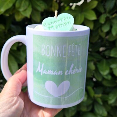 Bougie Gourmande Mug Fête des Mères Vert