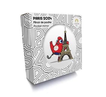 MIROIR DE POCHE MAQUILLAGE JEUX PARALYMPIQUES PARIS 2024 1
