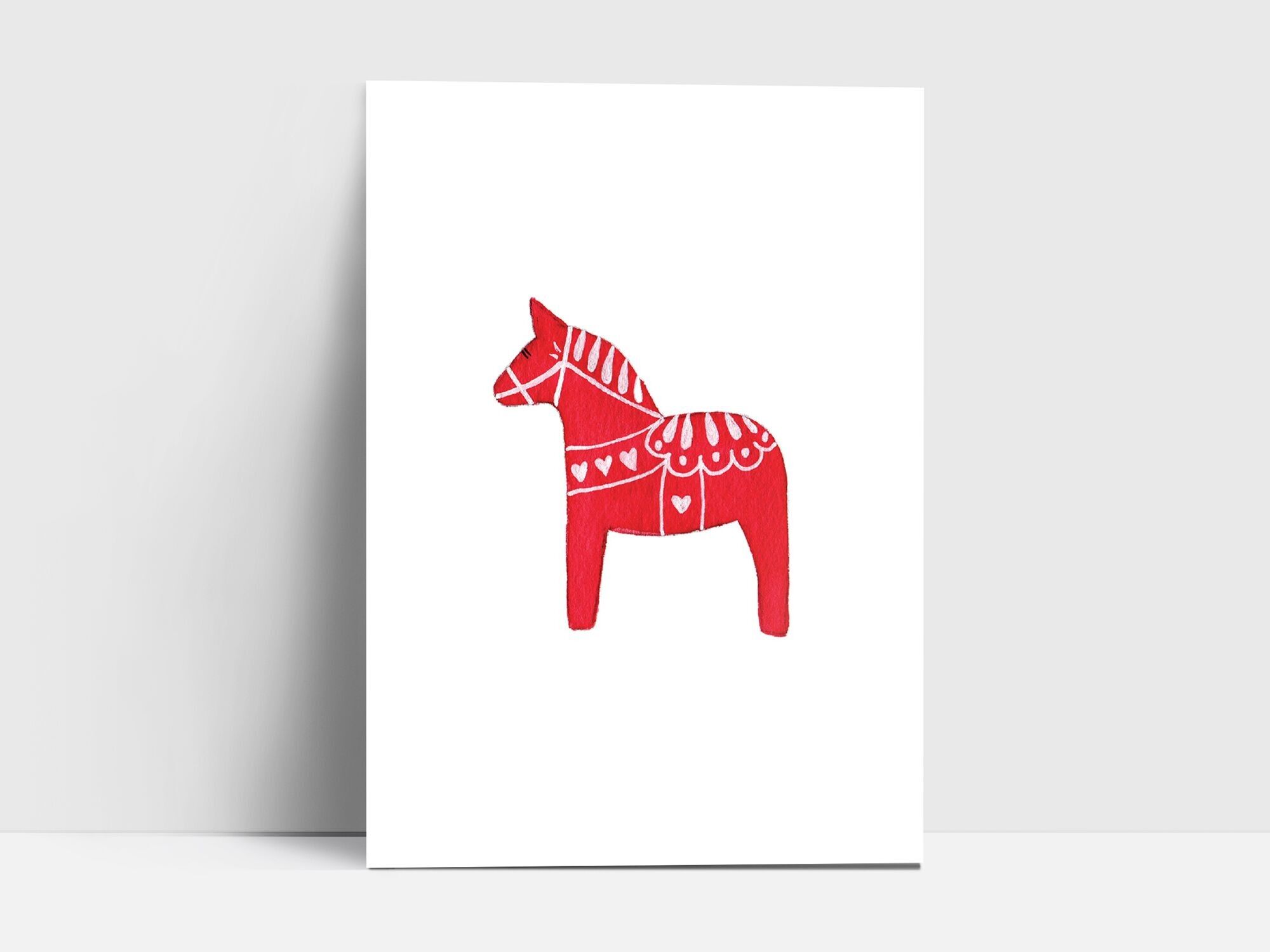 Cartolina, cavallo Dala