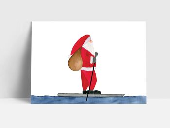 Carte postale, Père Noël en SUP 1