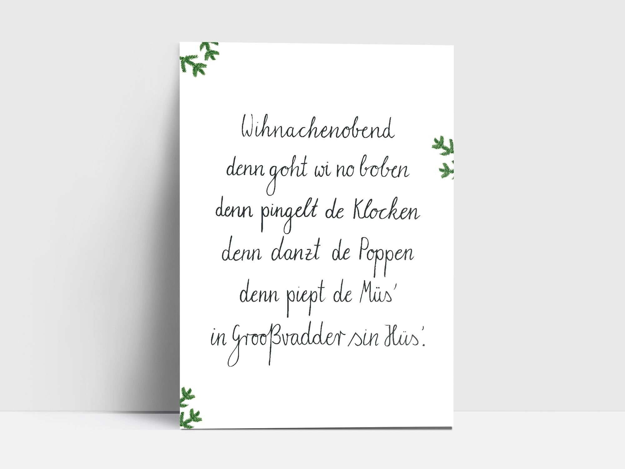 Achat Carte postale, poème bas allemand en gros