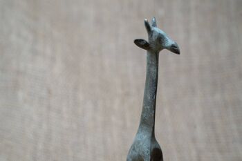 Girafe en bronze - Tchad 20cm.2 4