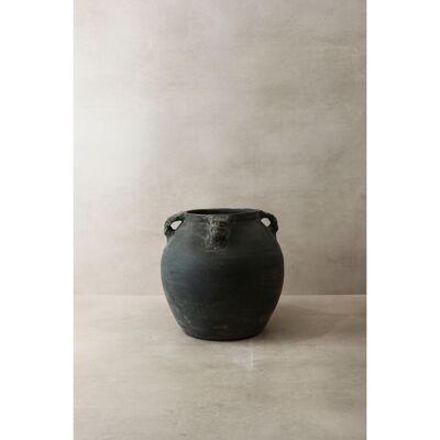 Decorated Vintage Dark Pot n° 1