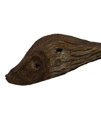 Poisson sculpté à la main en bois flotté - (12.1) Médical 2