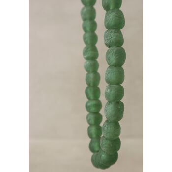 Collier de perles de verre du Ghana, vert - 83.2 2