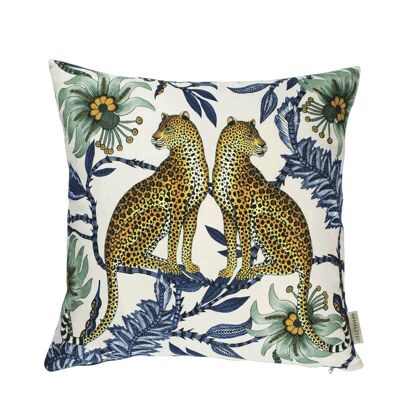 Ardmore -  Lovebird Leopards Tanzanite Cushion Cover