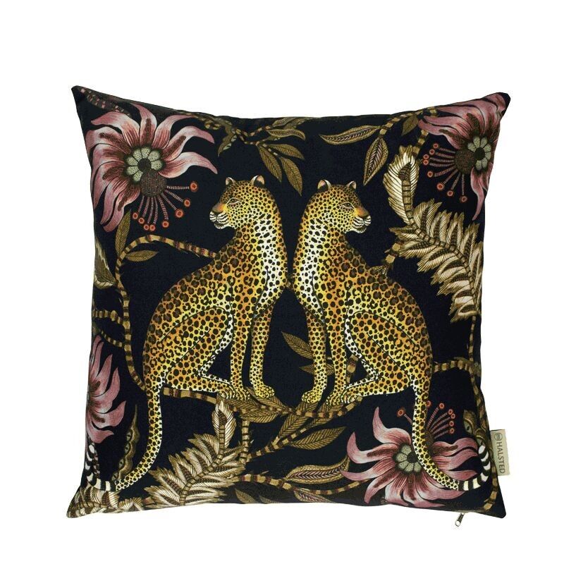 Ardmore - Housse de coussin de nuit Lovebird Leopards