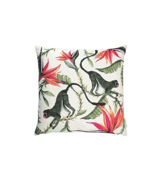 Ardmore - Monkey Paradise Stone Silk Cushion Cover