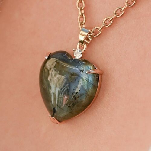 Pendentif Labradorite Coeur