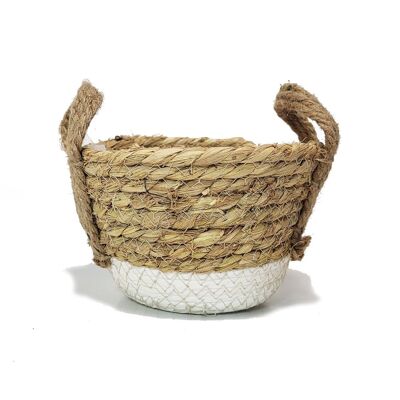 Home decor - various small wicker baskets with handles