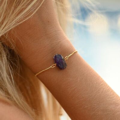 “Raw” Amethyst Bracelet