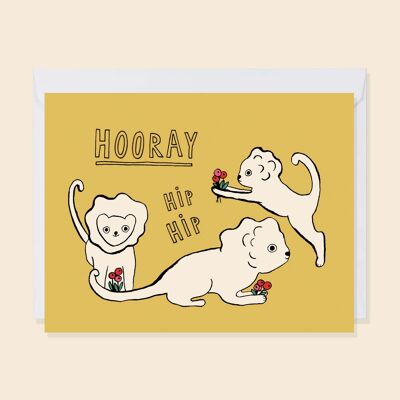 Hip, hip, hooray! - Greeting card (folded)