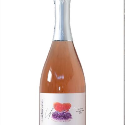 "Charme" organic sparkling wine from Merlot Brut grapes 0.75lt