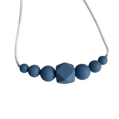 Sensorische Halskette zum Stillen – Mini Poosh Blau