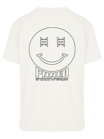 T-shirt oversize Pnned Smile Noir Dos 1