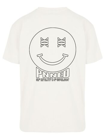 T-shirt oversize Pnned Smile Noir Dos 3