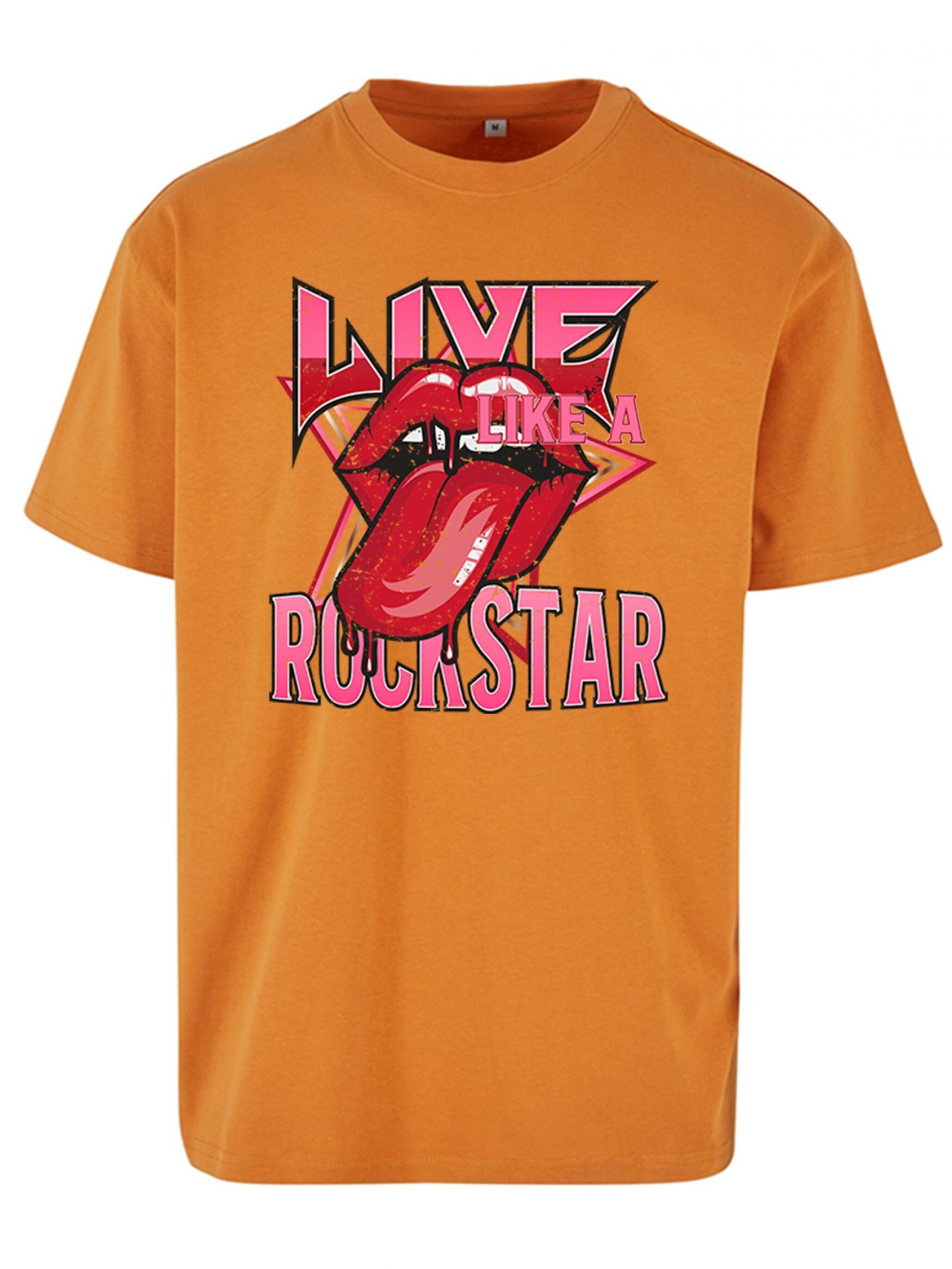 Übergroßes T-Shirt Rockstar Pink