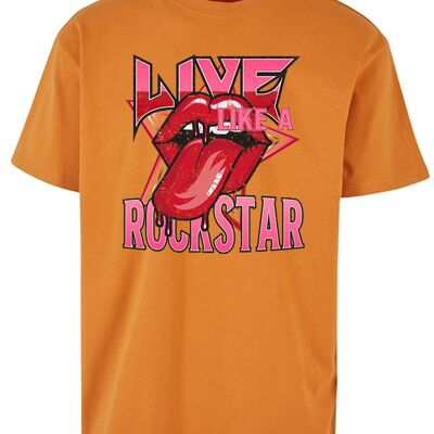 Übergroßes T-Shirt Rockstar Pink