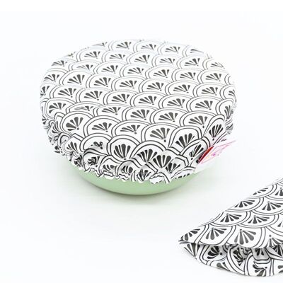2 Bowl covers - fabric dish cover 13 to 18 cm (XS) - Seigaiha