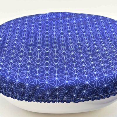 2 Salad bowl cover - fabric dish cover 24 to 30 cm (M) - Asanoha night