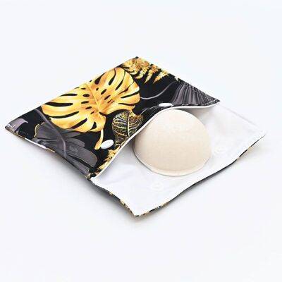 1 soap pouch, solid cosmetic - transport conservation - Gold