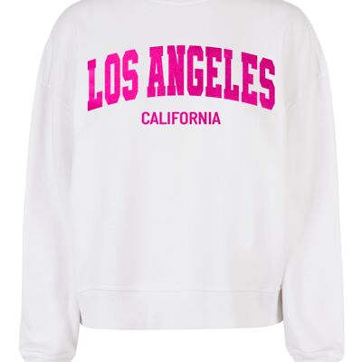 Limitierter Pullover Boxy Los Angeles Neon Pink Velvet